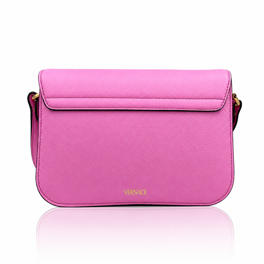 Versace La Medusa Pink Paradise Leather Crossbody Bag