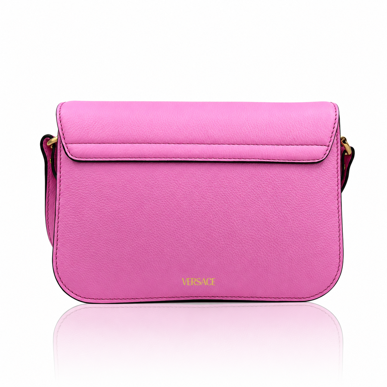 Versace La Medusa Pink Paradise Leather Crossbody Bag