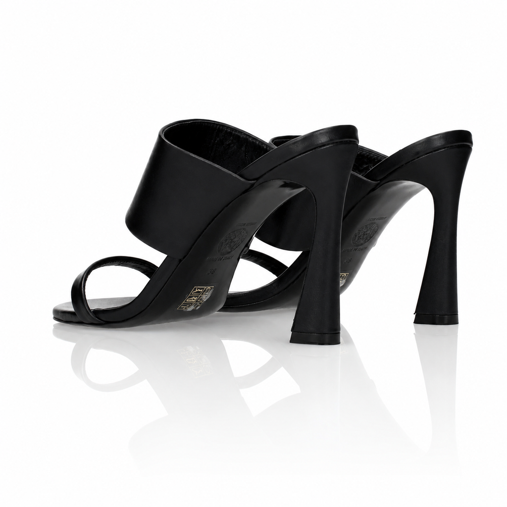 Versace La Medusa Wide-Strap Heeled Mule
