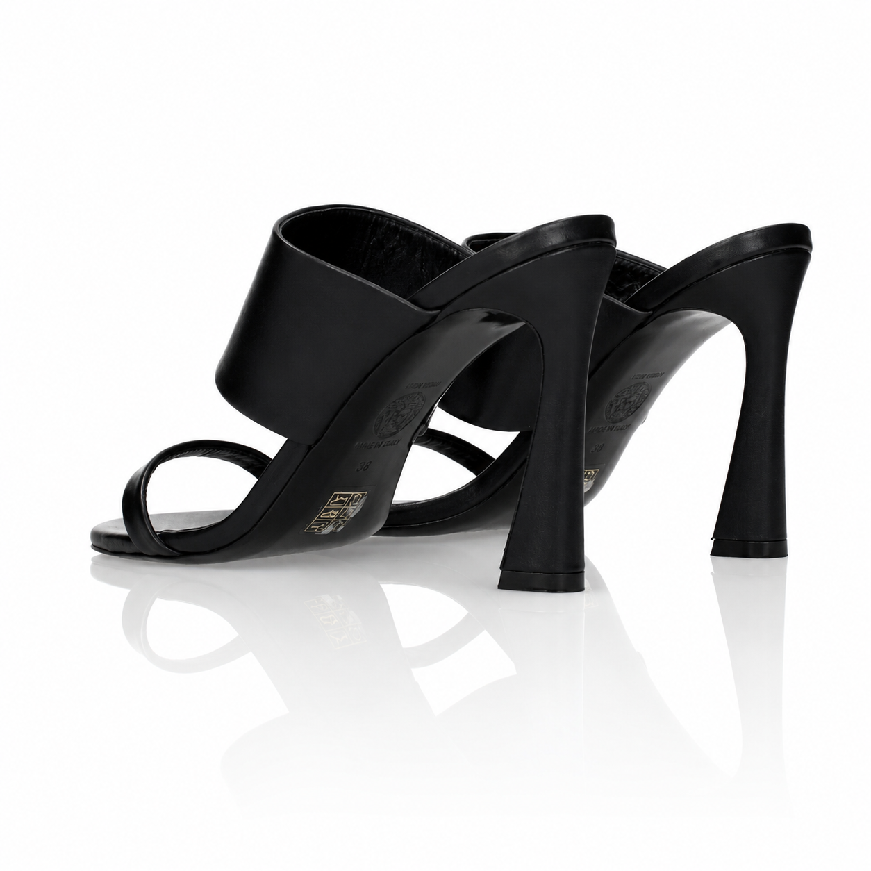Versace La Medusa Wide-Strap Heeled Mule