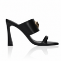 Versace La Medusa Wide-Strap Heeled Mule