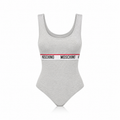 Body Moschino grigio a righe orizzontali