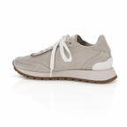 Brunello Cucinelli Suede Monili Light Grey Sneakers