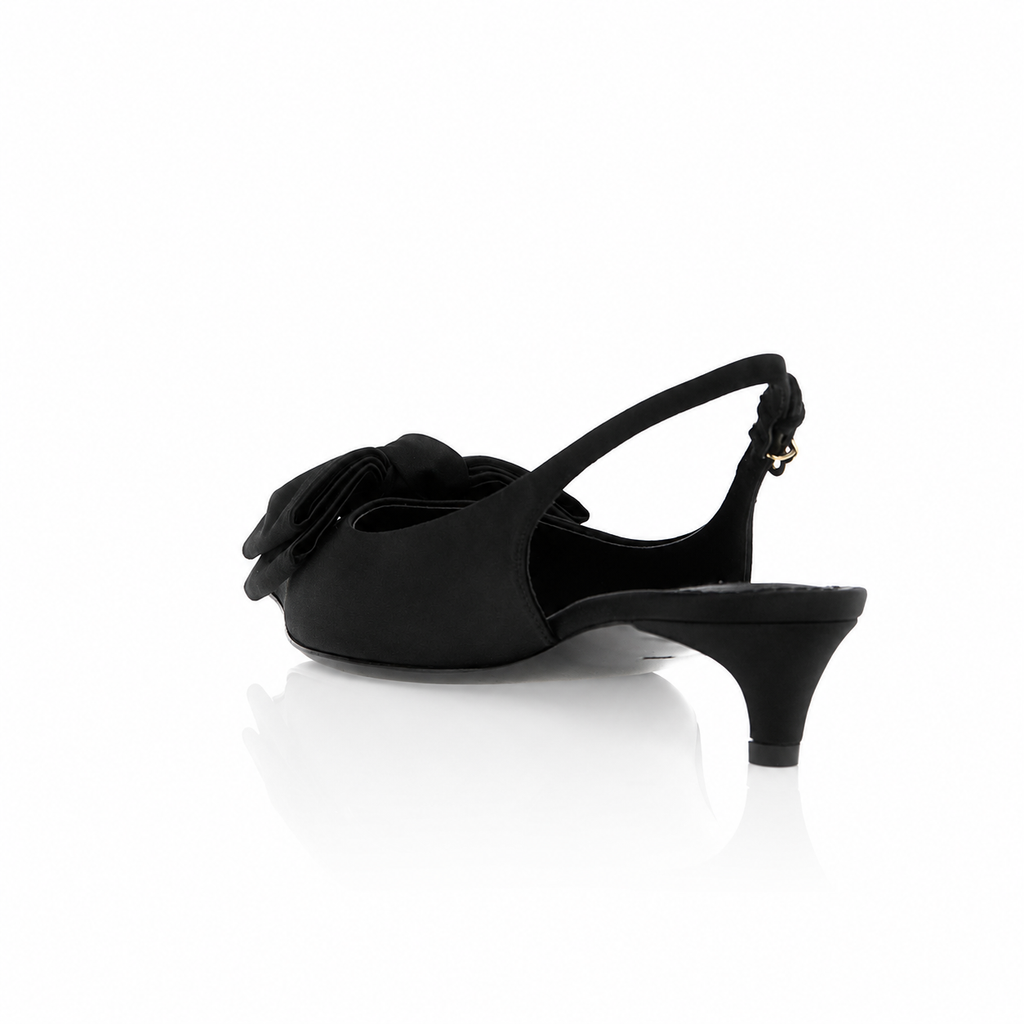 Dolce & Gabbana Mun Satin Bow Slingback Pumps