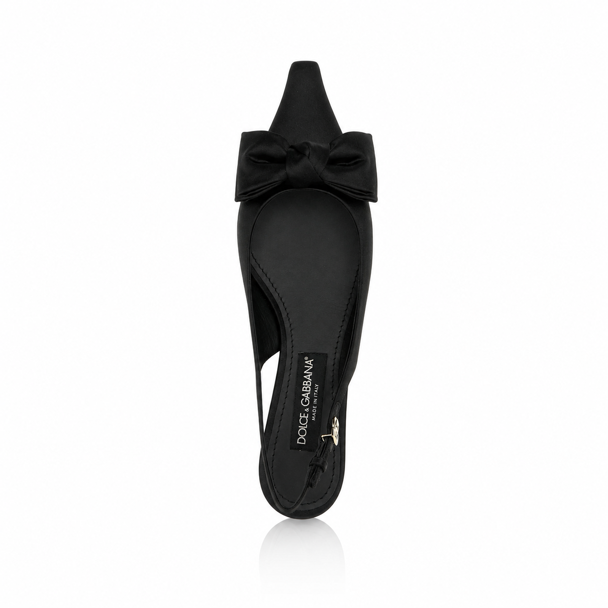 Dolce & Gabbana Mun Satin Bow Slingback Pumps