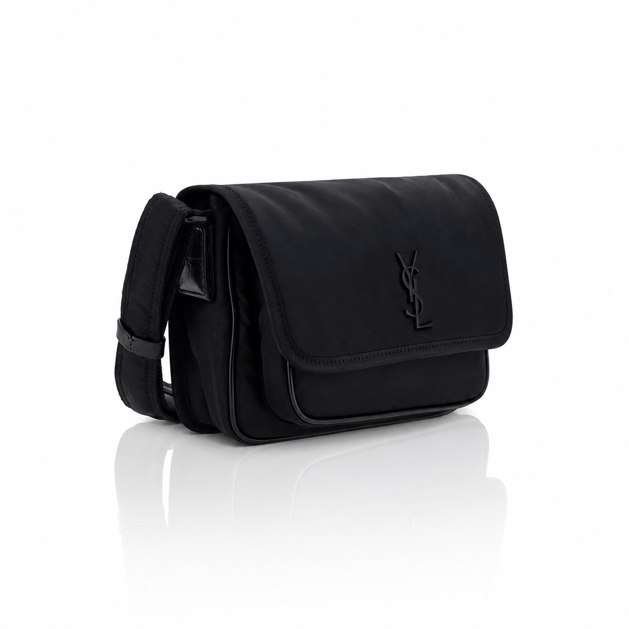 Saint Laurent Niki Small Messenger Bag in ECONYL® Nylon Black