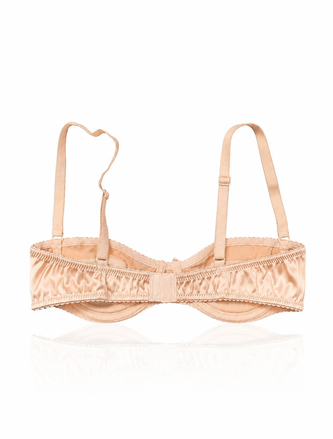 Dolce & Gabbana Satin Balconette Bra Nude Beige