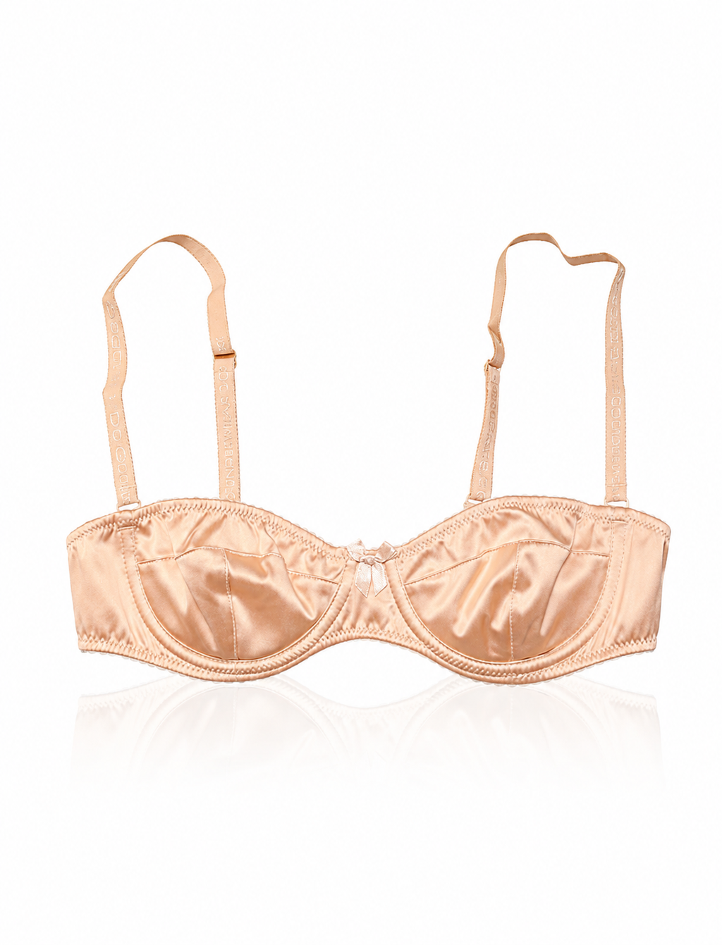 Dolce & Gabbana Satin Balconette Bra Nude Beige