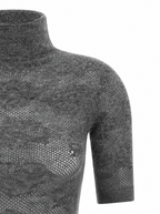 Brunello Cucinelli Openwork Short Sleeve Top