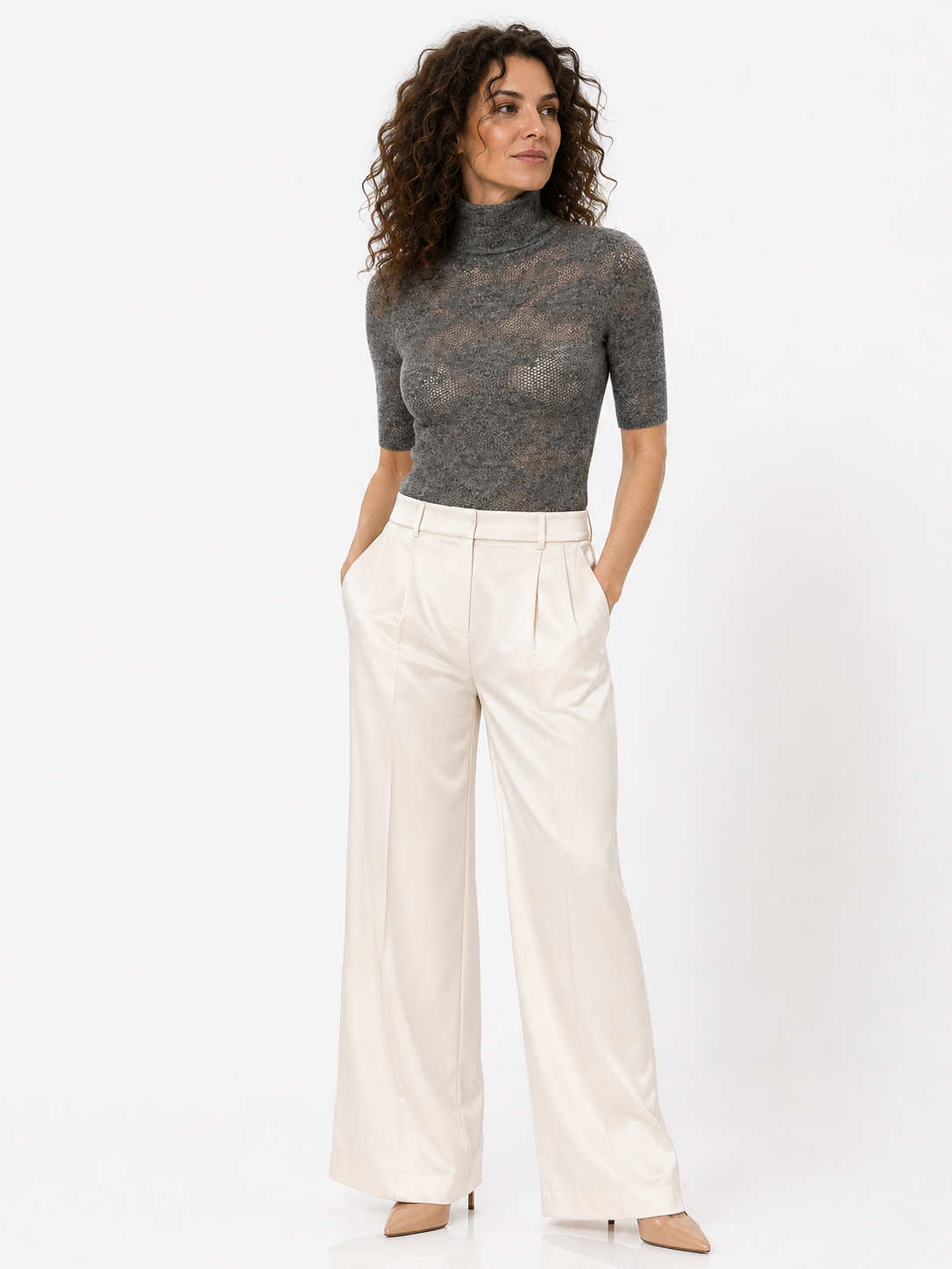 Brunello Cucinelli Openwork Short Sleeve Top