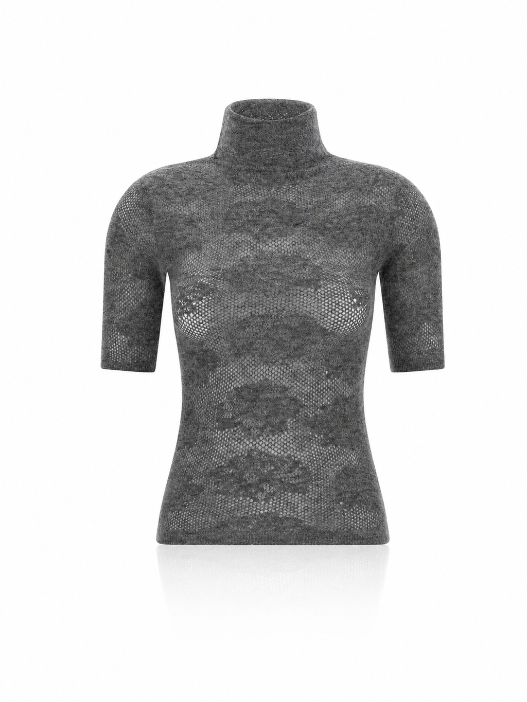 Brunello Cucinelli Openwork Short Sleeve Top