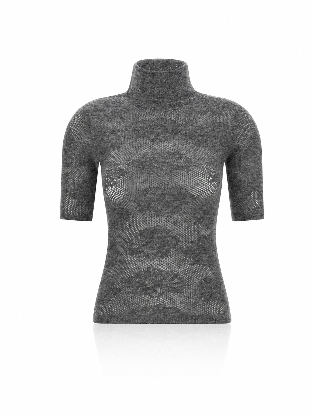 Brunello Cucinelli Openwork Short Sleeve Top