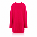 Moschino Rhinestone Peace Knitted Sweater Dress Fuchsia