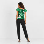 Dolce & Gabbana Pineapple Banana Ruffle Blouse