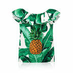 Dolce & Gabbana Pineapple Banana Ruffle Blouse