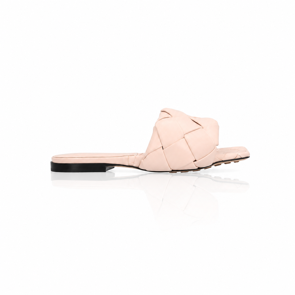 Bottega Veneta Intrecciato Lido Pink Slides