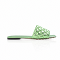 Bottega Veneta Padded Pistachio Slides