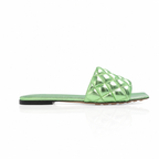Bottega Veneta Padded Pistachio Slides