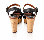 Dolce & Gabbana Polka Dot Raffia Wedge Sandals