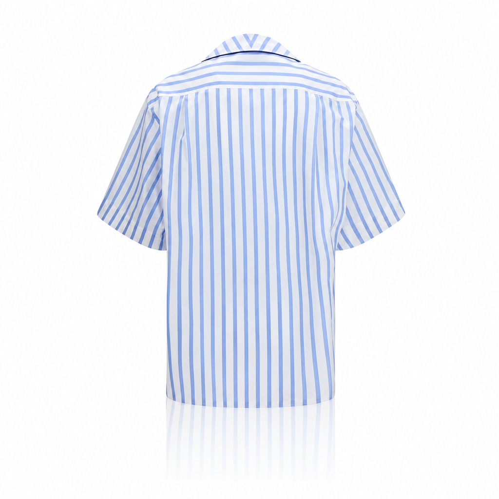 Dolce & Gabbana Short Sleeve Striped Poplin Shirt