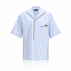 Dolce & Gabbana Short Sleeve Striped Poplin Shirt