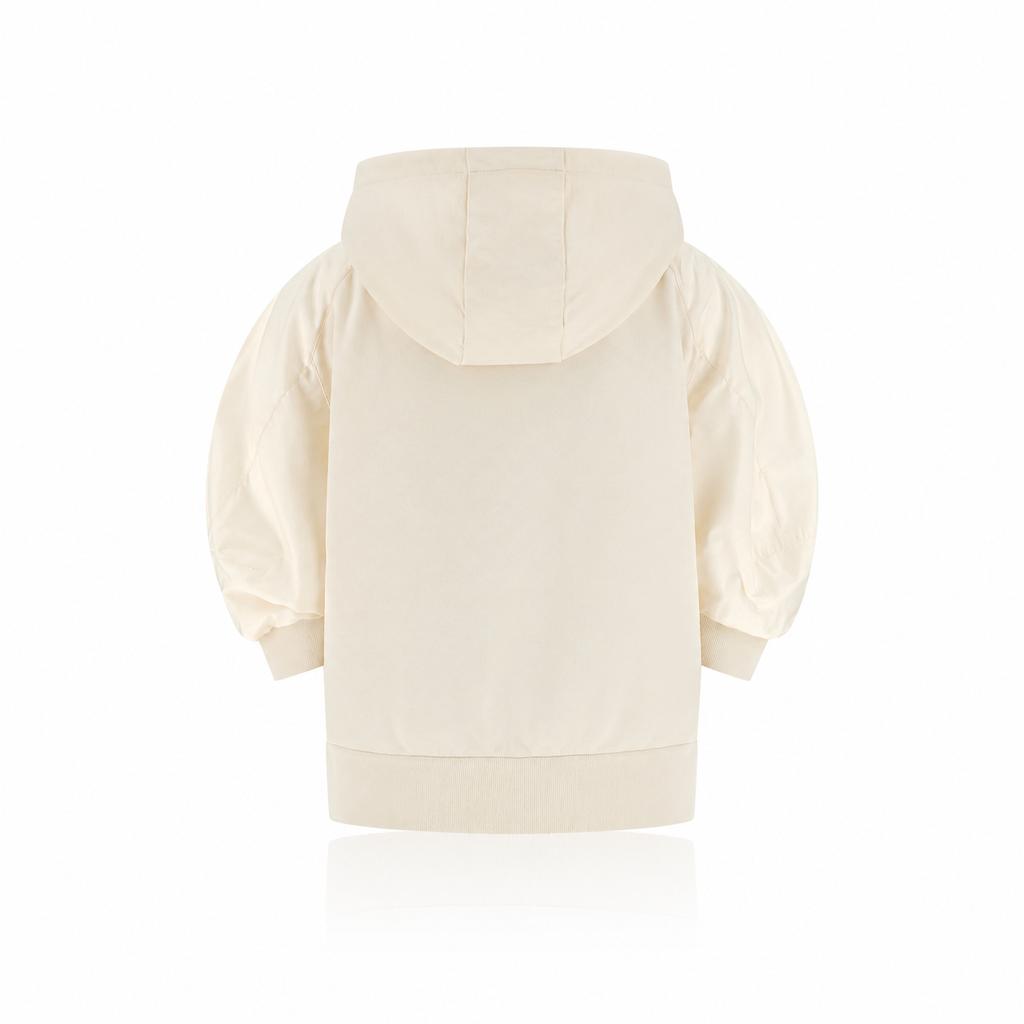 Moncler Puff Sleeve Zip-Up Hoodie