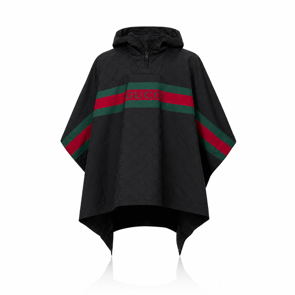 Gucci Hooded Rain Poncho Web Stripe