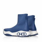 Jimmy Choo Raine Sock High-Top Blue Sneakers