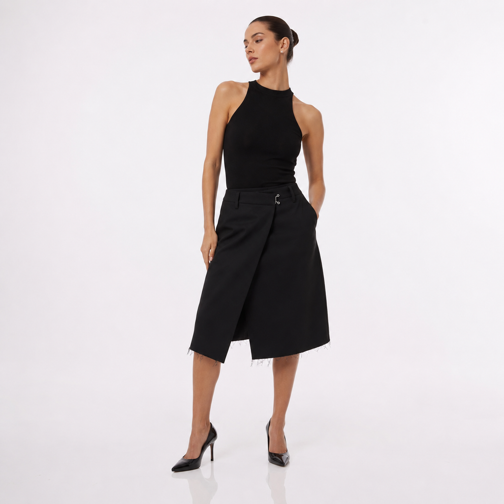 Maison Margiela Raw-Edge Wrap Skort