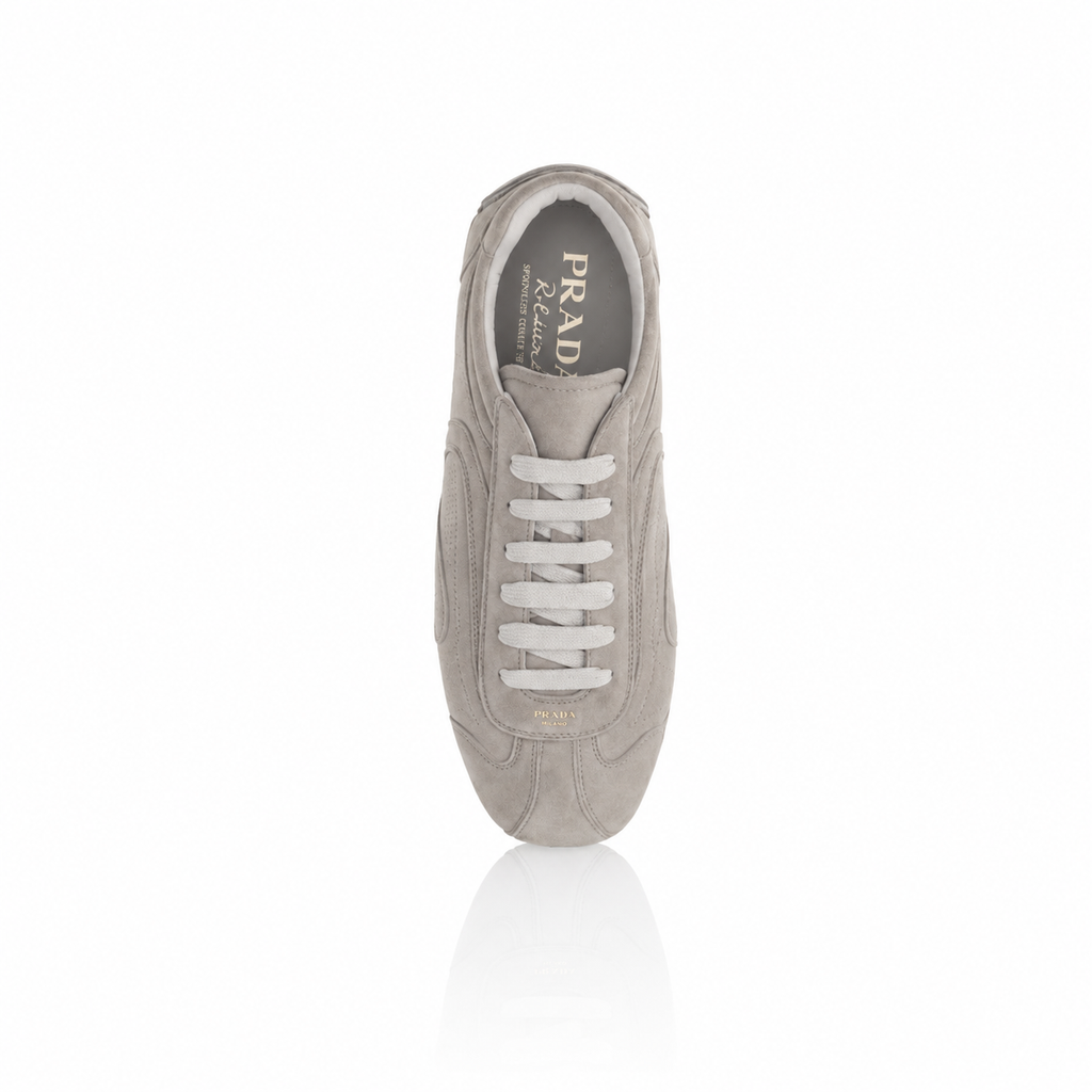 Prada Montecarlo Re-Edition 2005 Grey Suede Sneakers