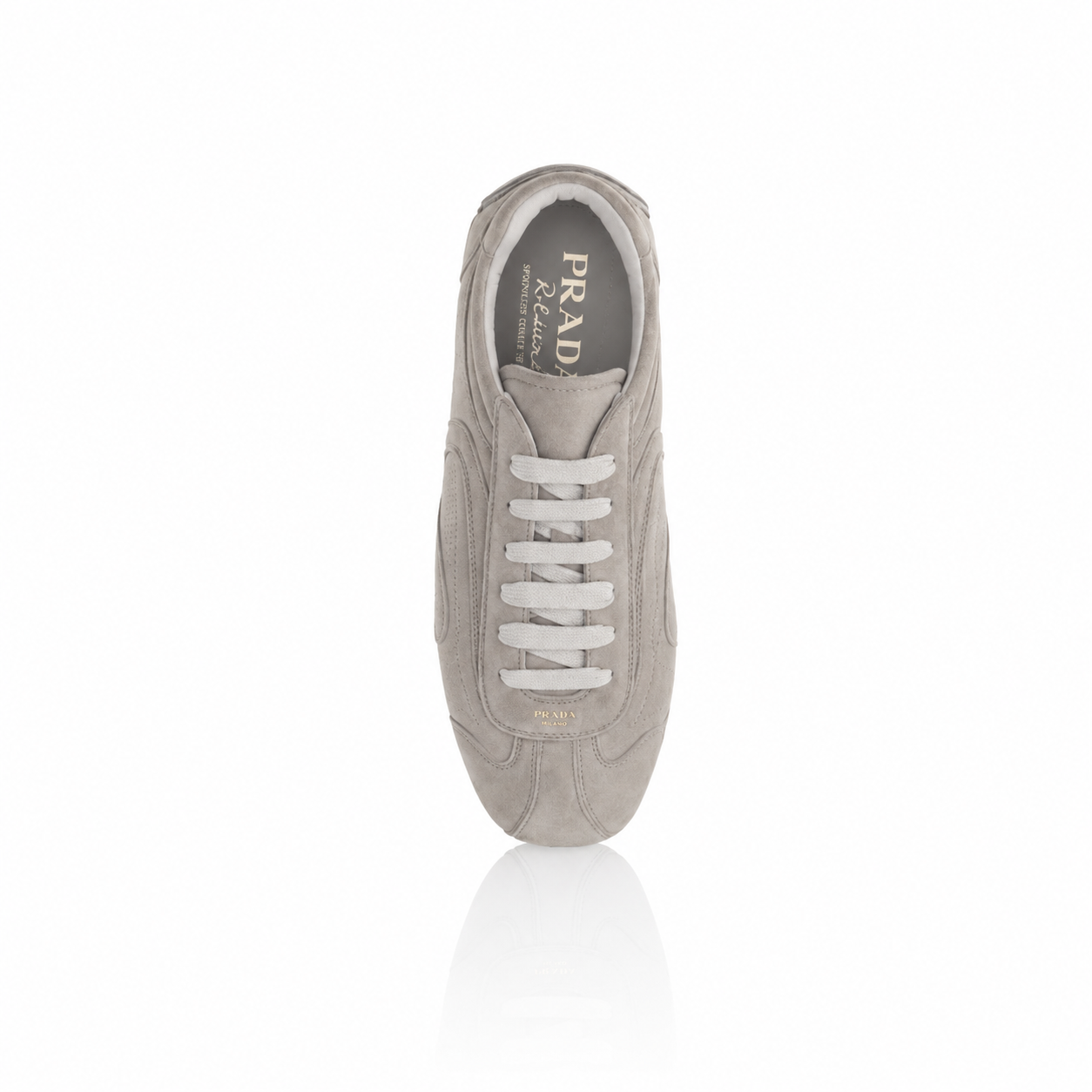 Prada Montecarlo Re-Edition 2005 Grey Suede Sneakers