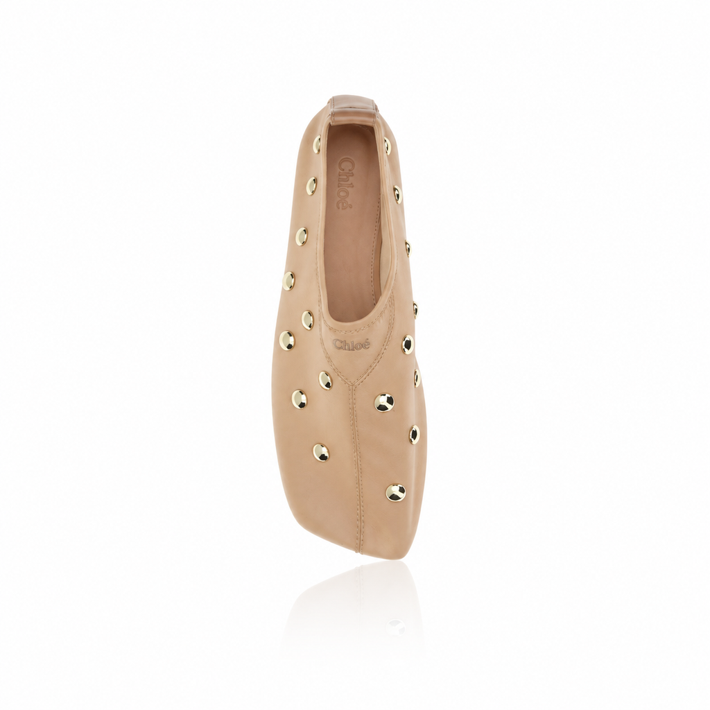 Chloé Rita Studded Mesh Ballet Flats
