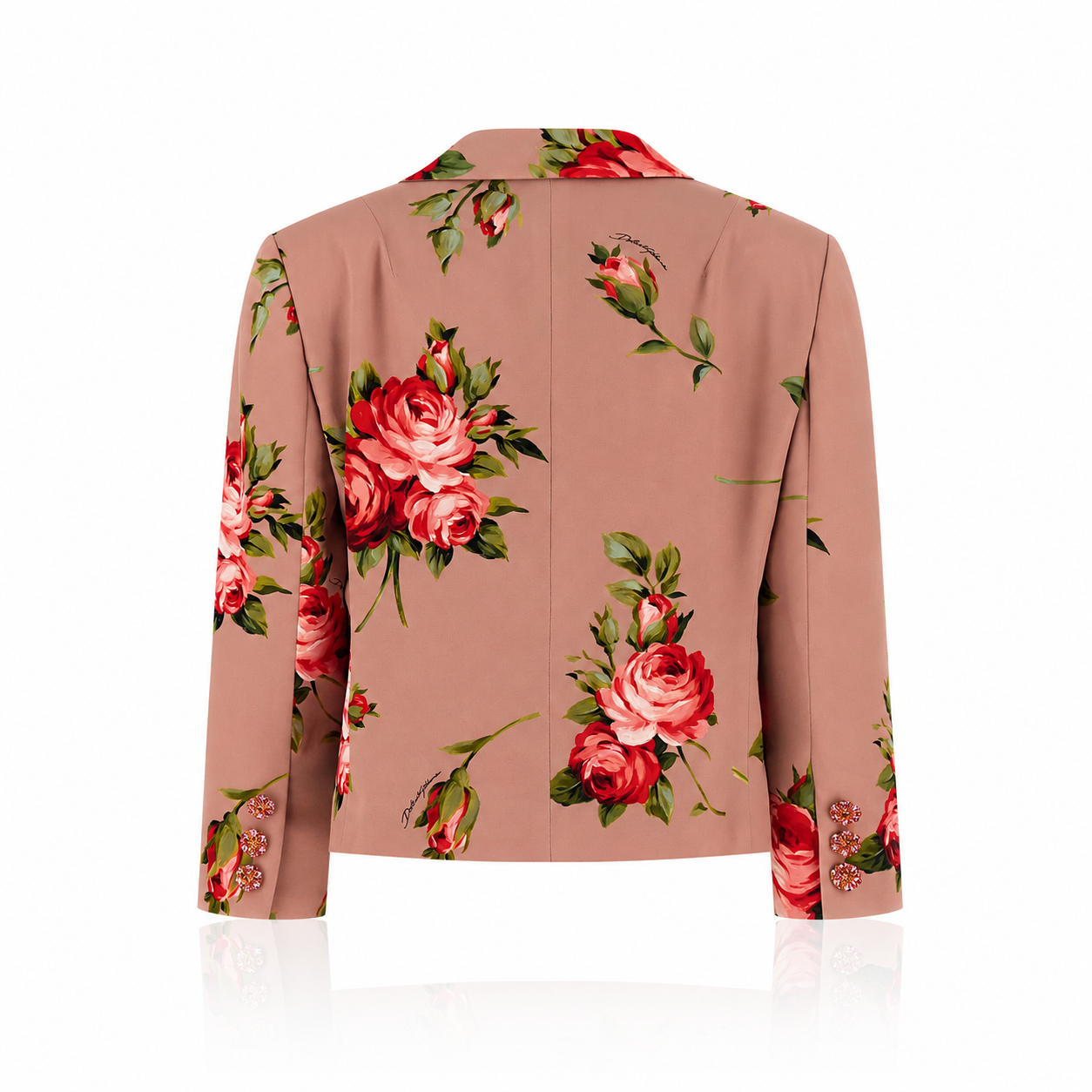 Dolce & Gabbana Rose Bouquet Silk Blazer