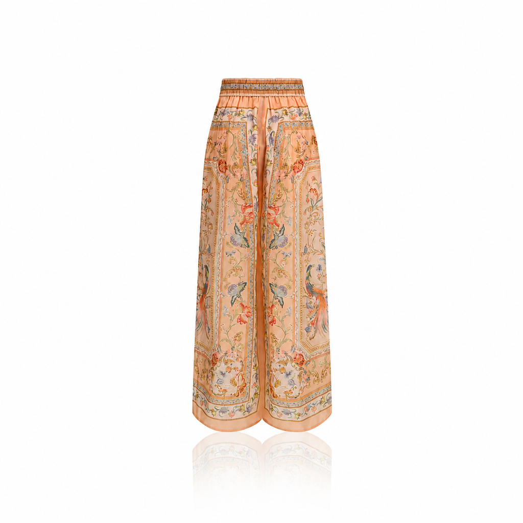 Zimmermann Roselight Relaxed Silk Trouser
