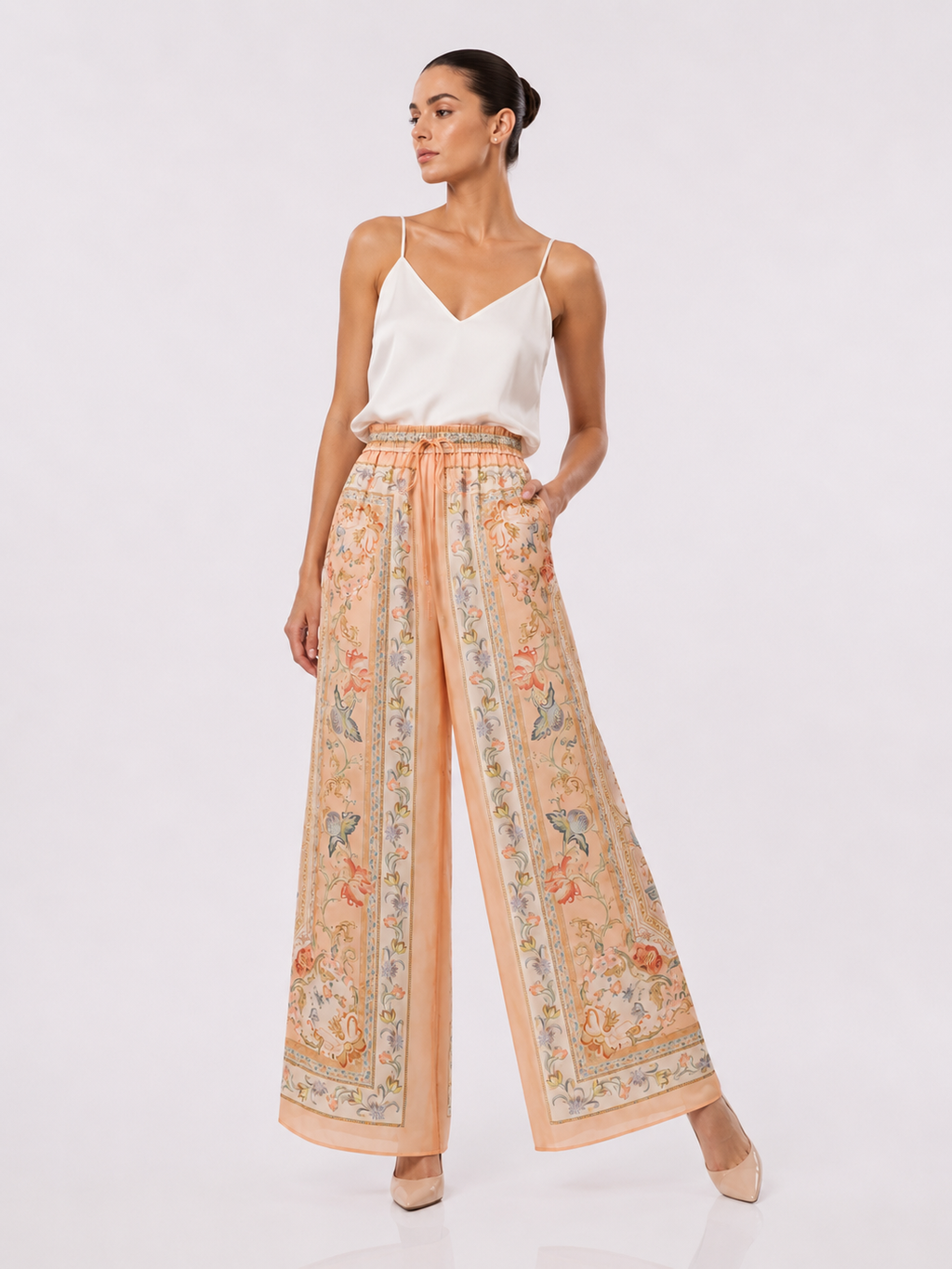 Zimmermann Roselight Relaxed Silk Trouser