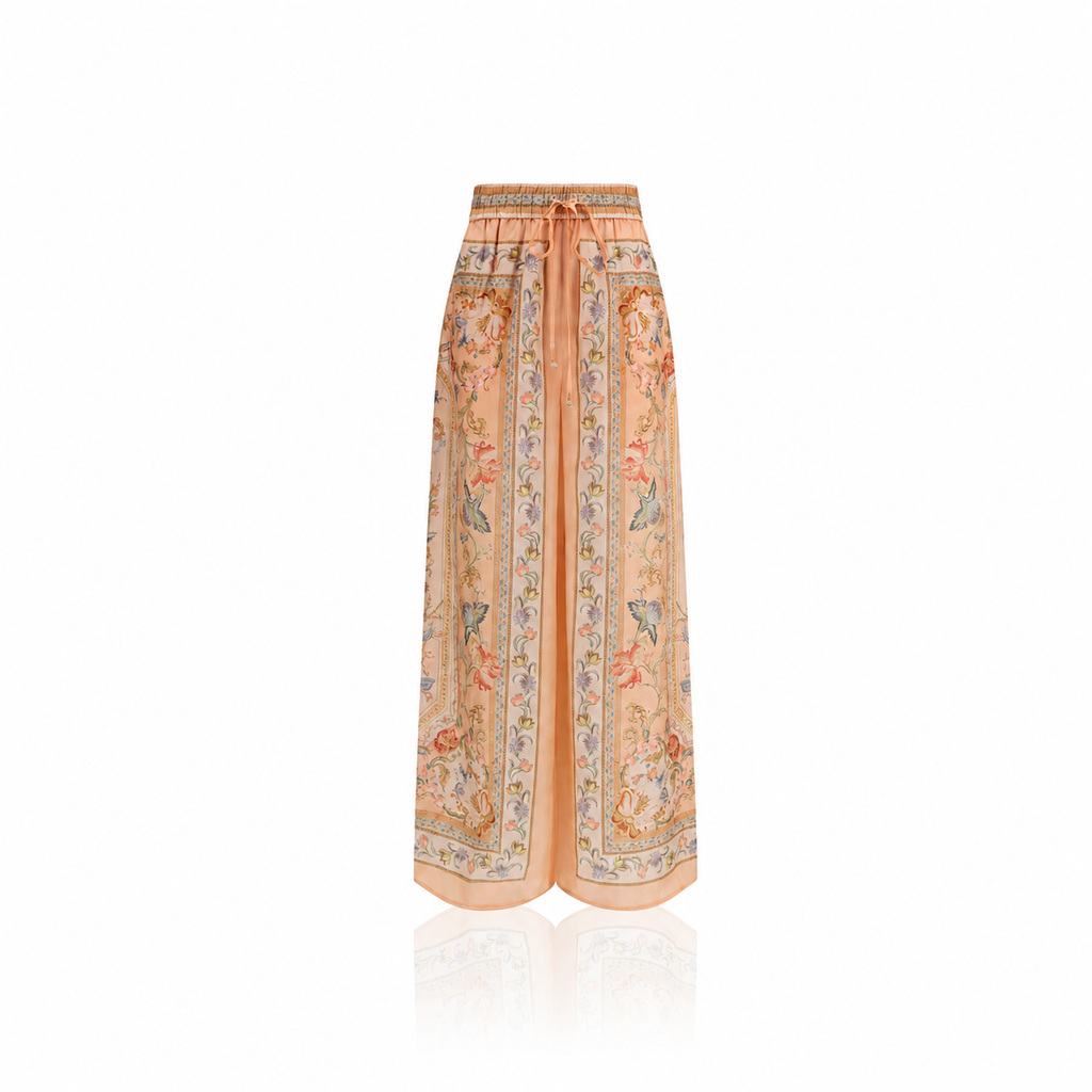 Zimmermann Roselight Relaxed Silk Trouser