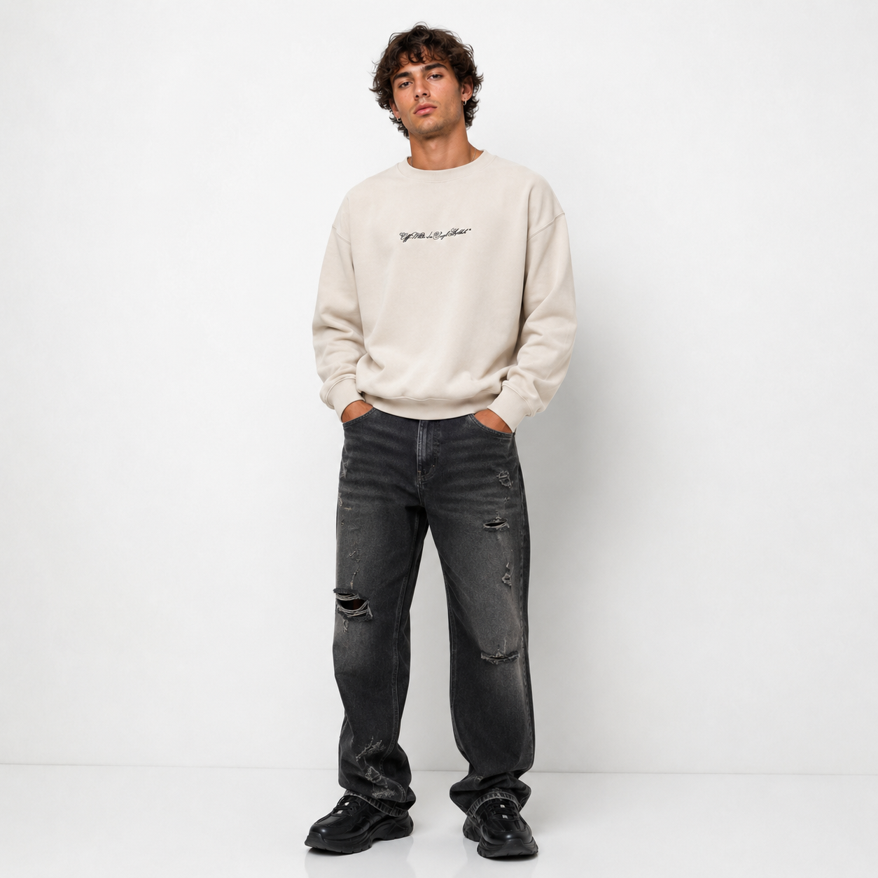 Off White Script Arrow Skate Crewneck Jumper