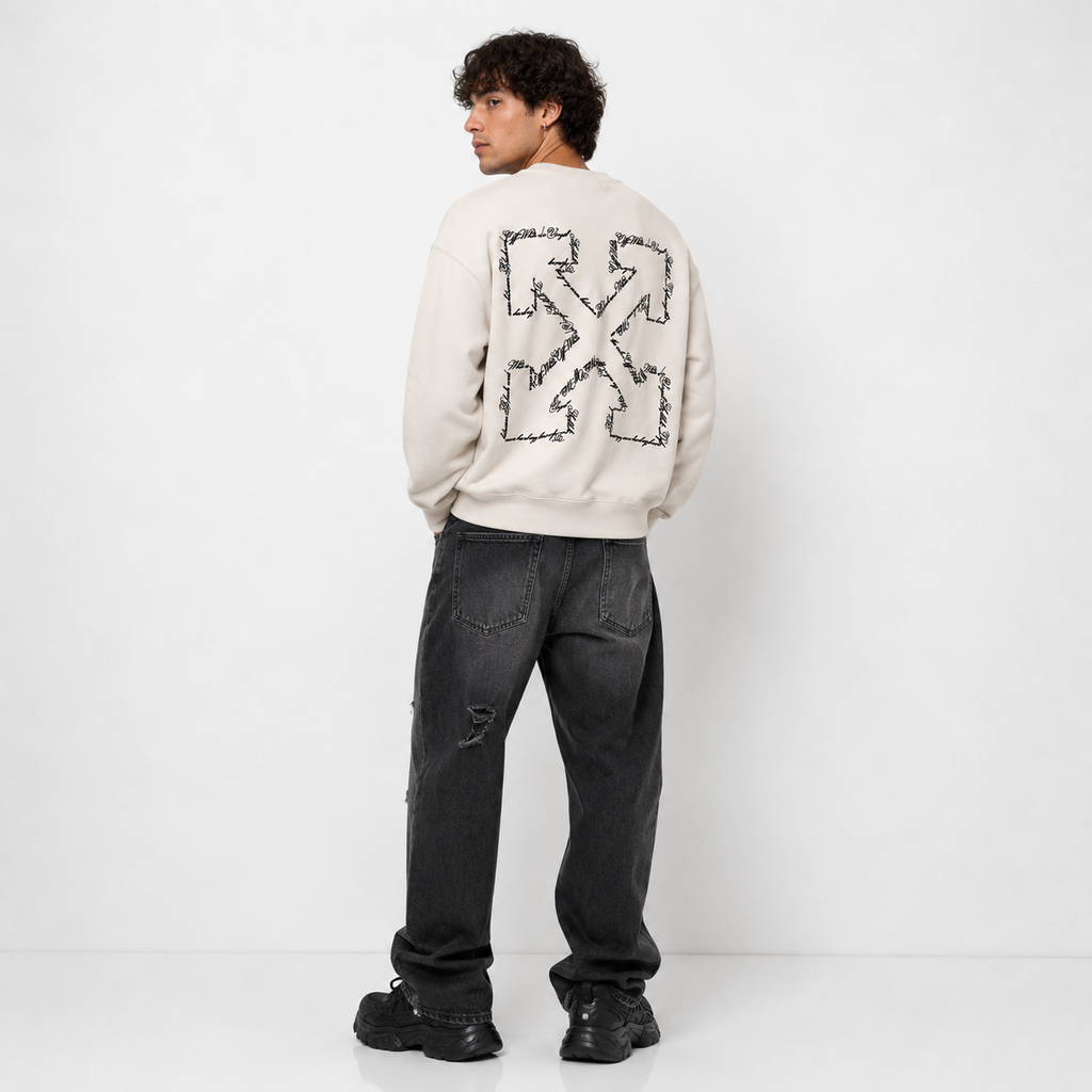 Off White Script Arrow Skate Crewneck Jumper