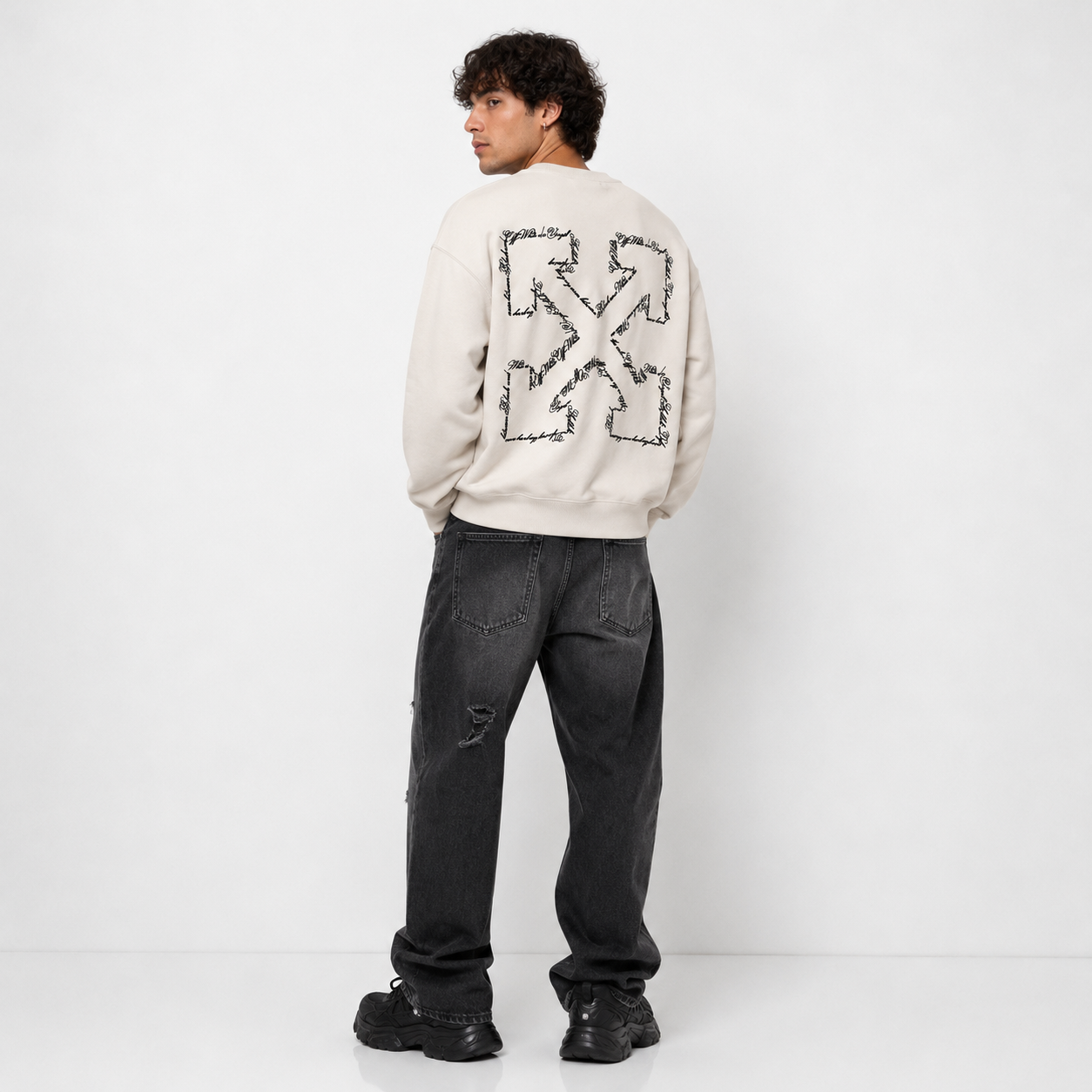 Off White Script Arrow Skate Crewneck Jumper
