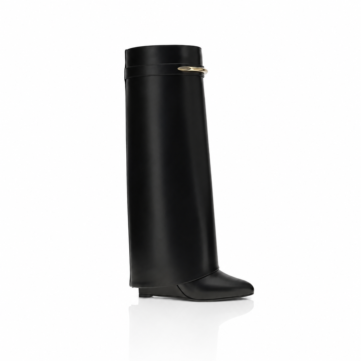 Givenchy Shark Pinch Leather Knee High Boots