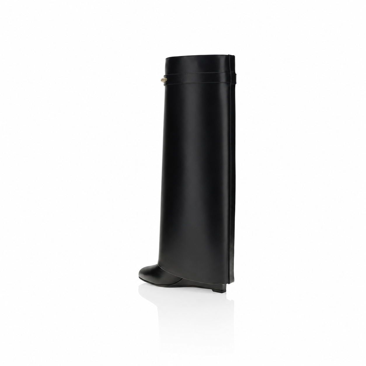 Givenchy Shark Pinch Leather Knee High Boots