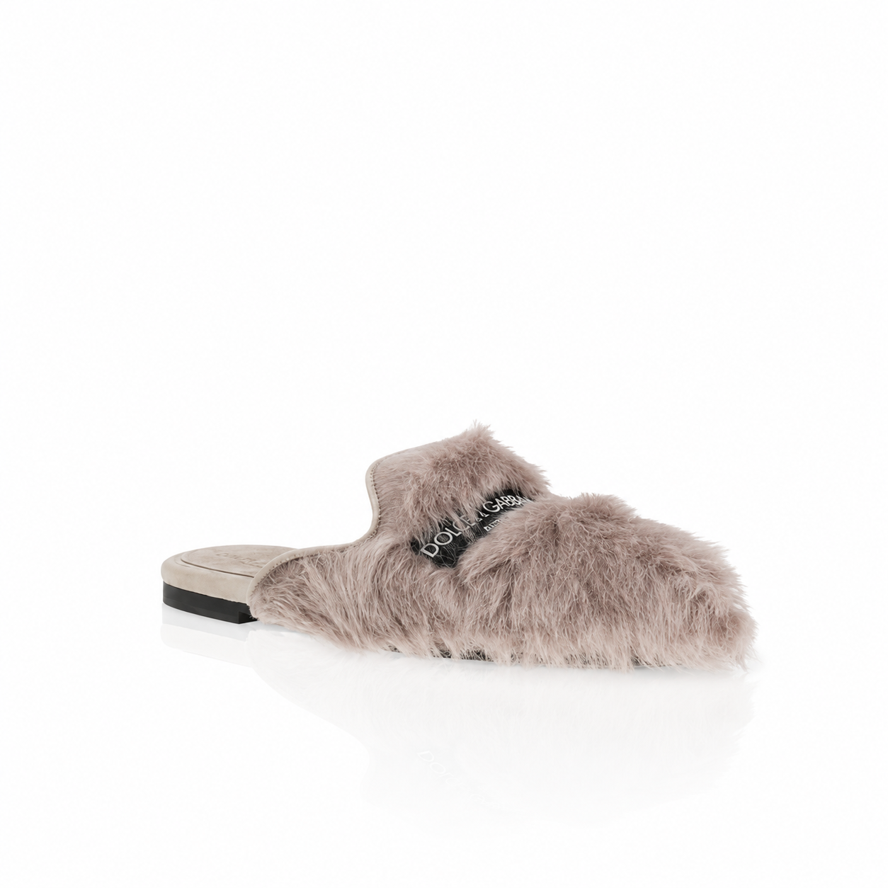 Dolce & Gabbana Shearling and Suede Slipper