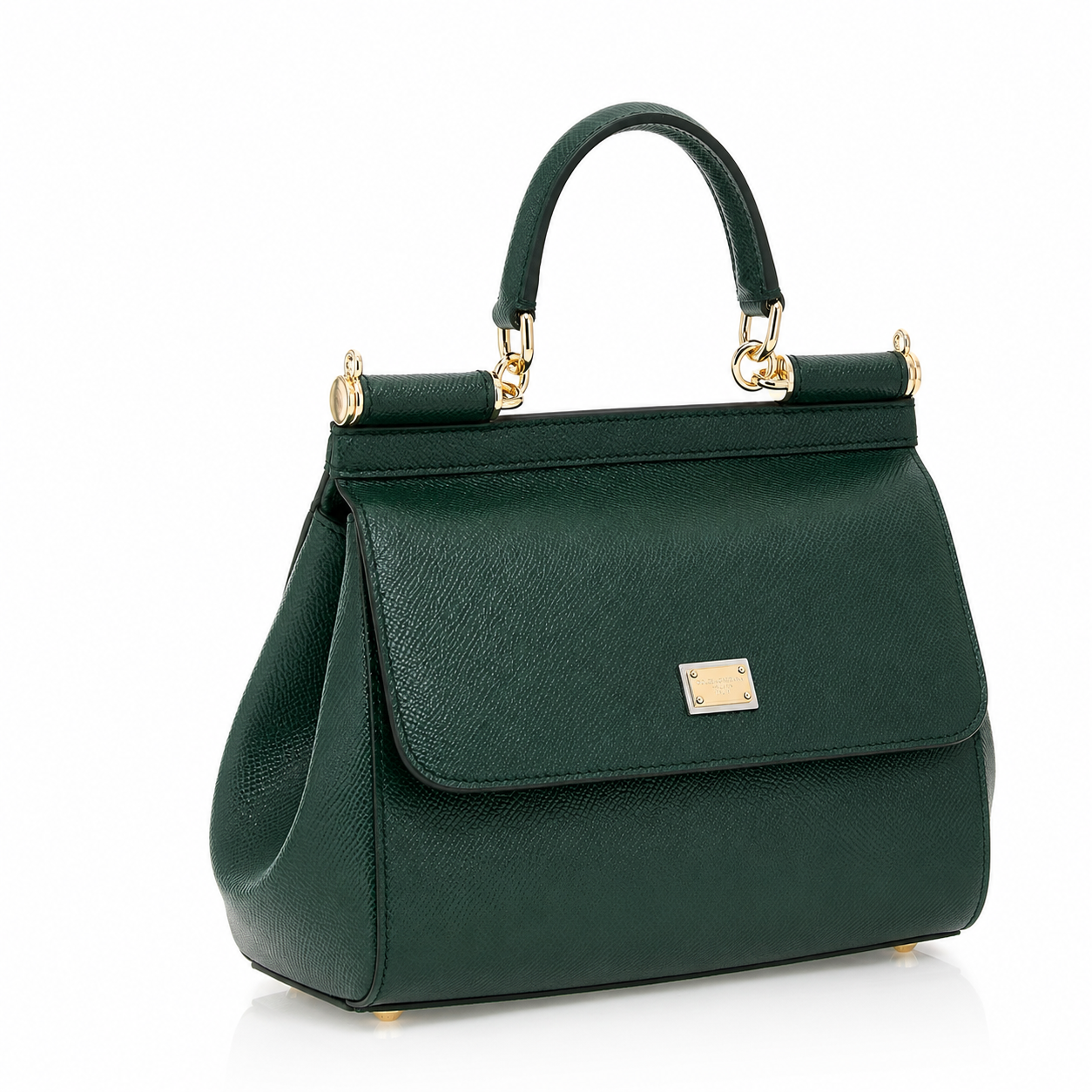 Dolce & Gabbana Medium Sicily Dauphine Leather Handbag