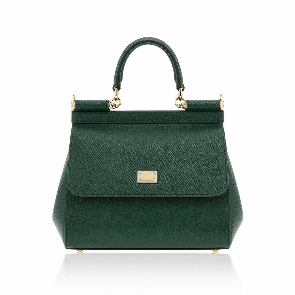 Dolce & Gabbana Medium Sicily Dauphine Leather Handbag