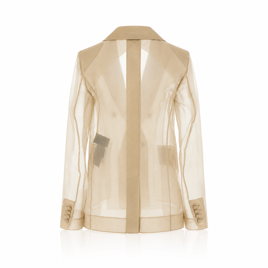 Max Mara Mxeslogan Silk Organza Blazer