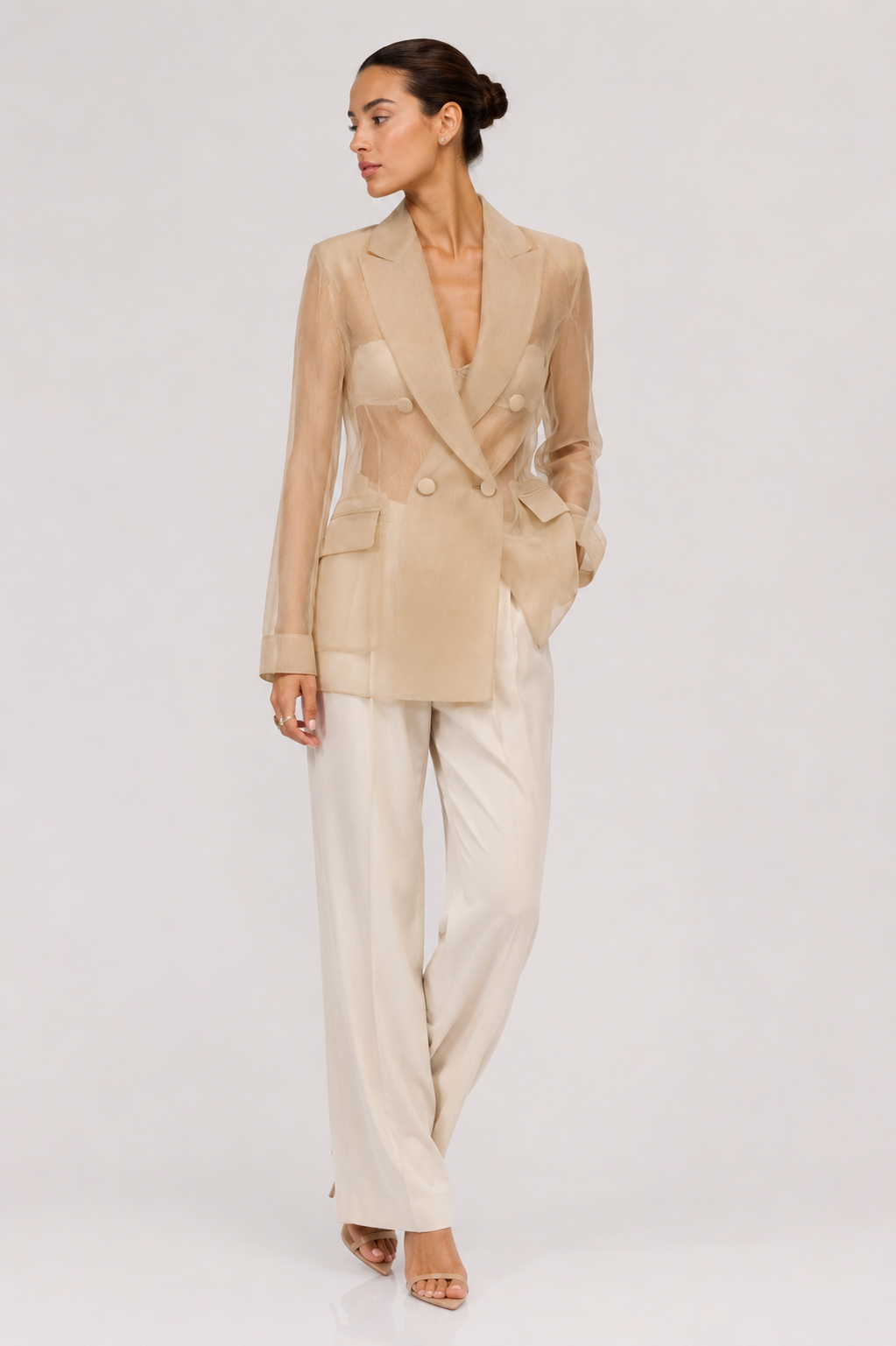 Max Mara Mxeslogan Silk Organza Blazer