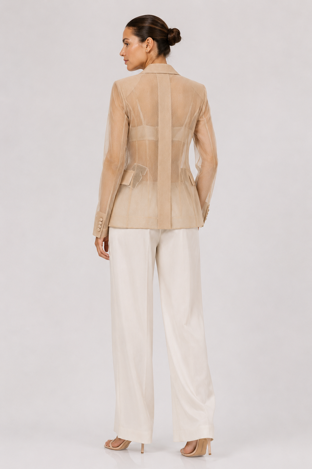 Max Mara Mxeslogan Silk Organza Blazer