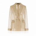 Max Mara Mxeslogan Silk Organza Blazer