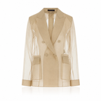 Max Mara Mxeslogan Silk Organza Blazer