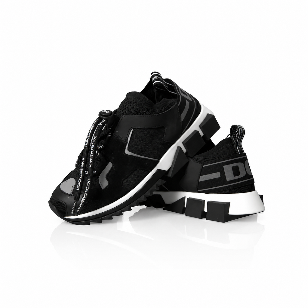 Sneakers Uomo Dolce & Gabbana Sorrento Nere Bianche con Logo